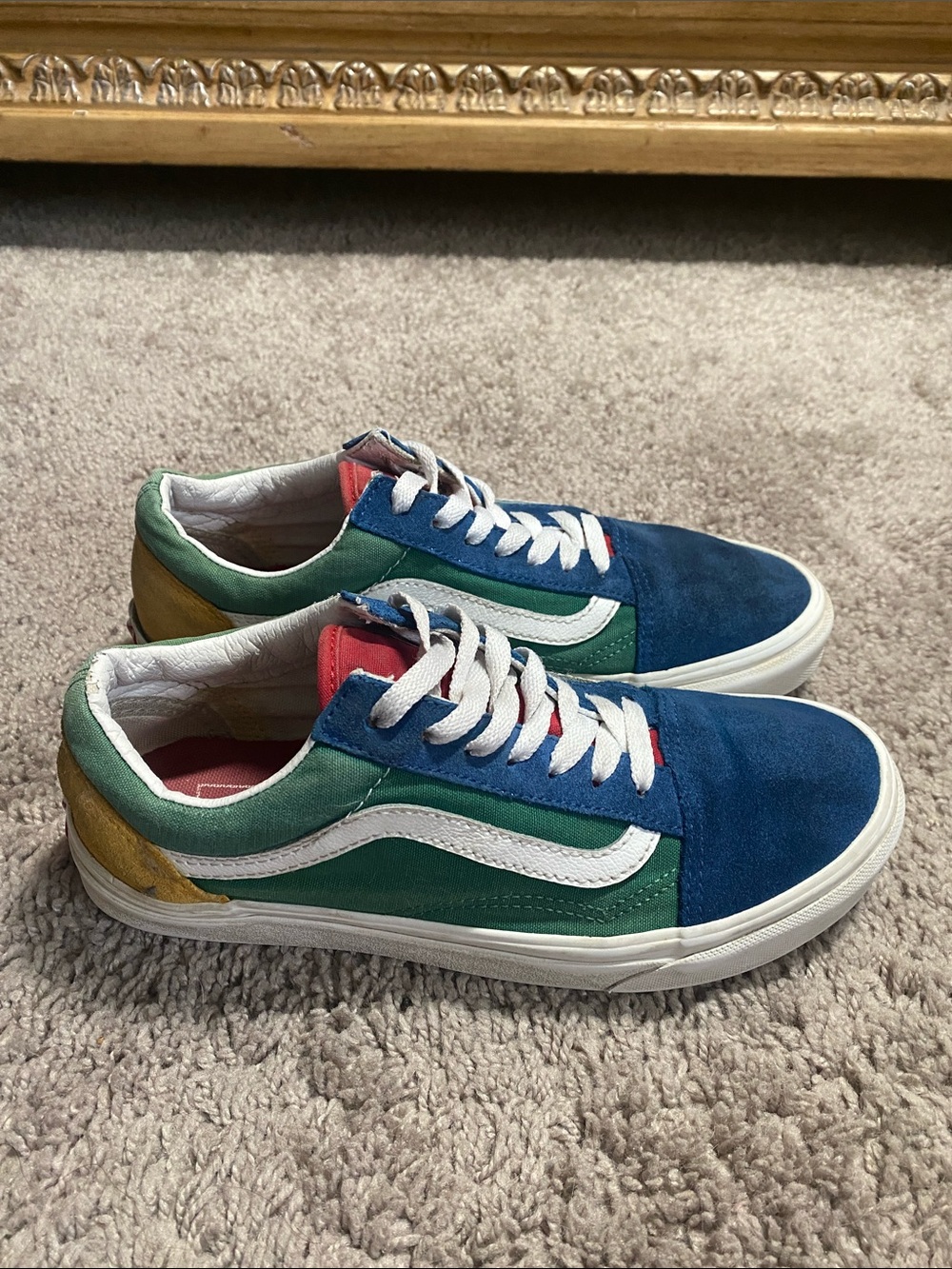 Vans Oldskool SK8 Multicolor Low-Top Sneakers - Blue, Green & Yellow